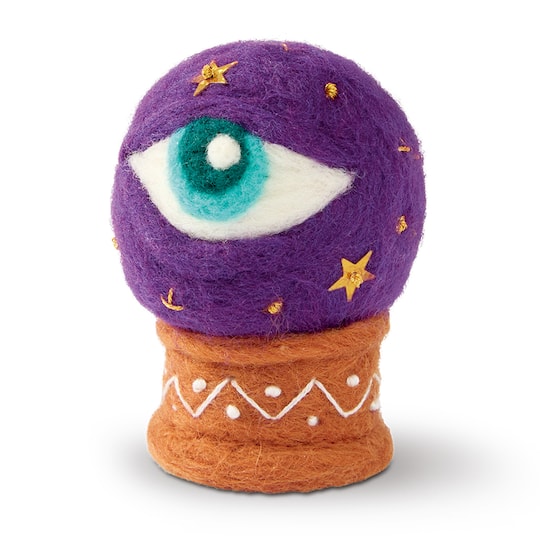 Magical Eye Crystal Ball Halloween Needle Felting Kit by Loops & Threads®